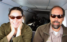 Dan Richards and Megan Williams en route to Channel Islands